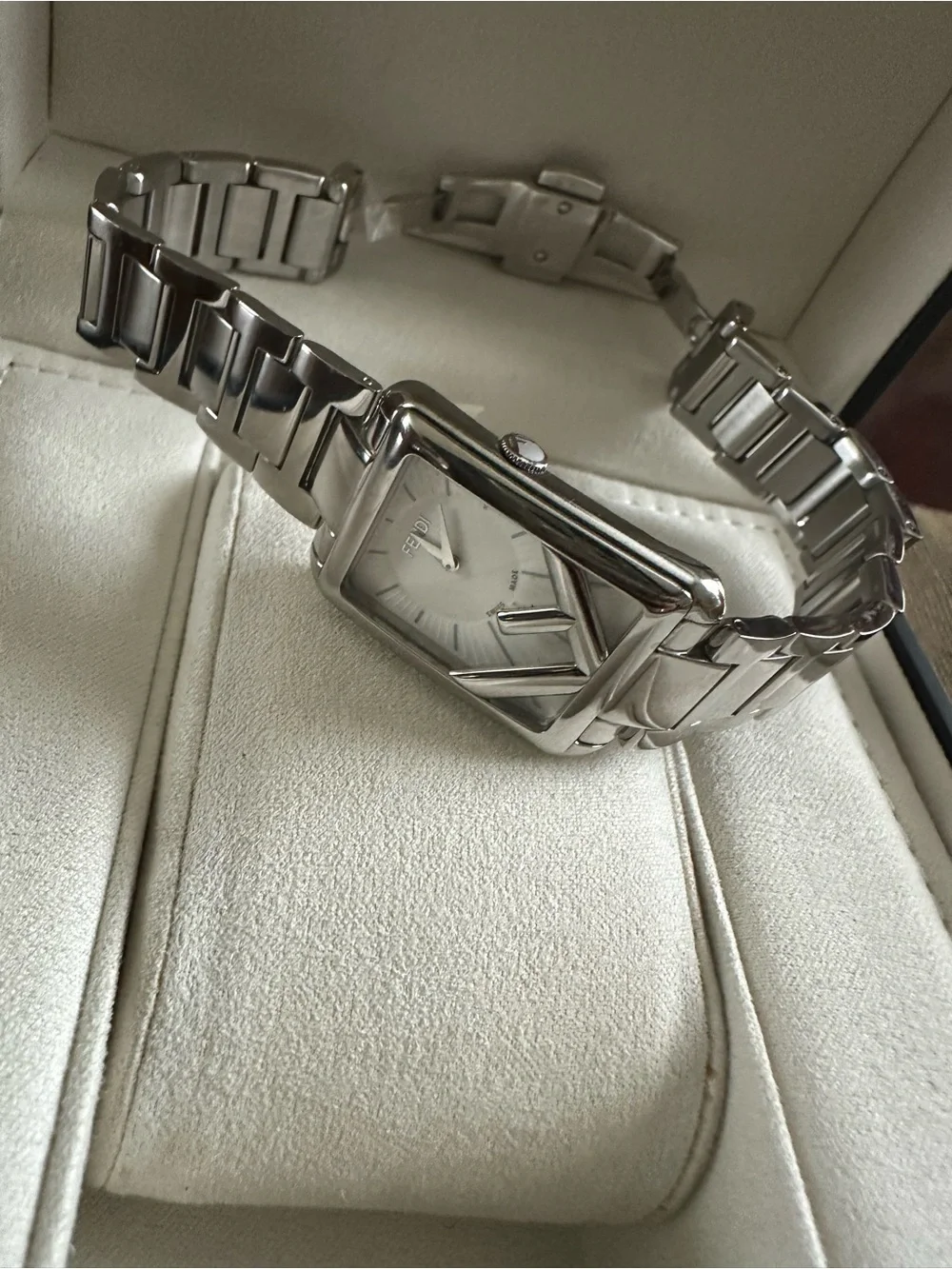 Fendi Stainless Steel White Dial Bracelet Watch